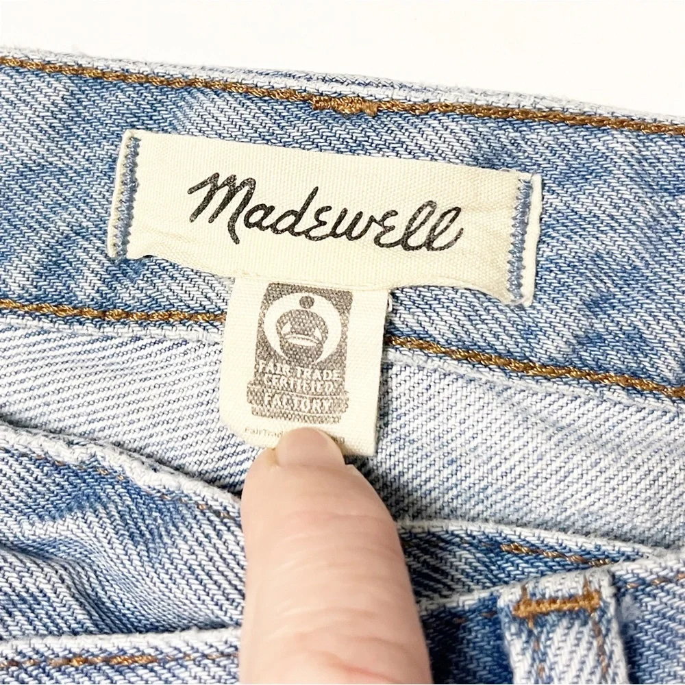 Madewell‎ Curvy Low-Slung Straight Jeans 26 light wash 100% cotton crossover